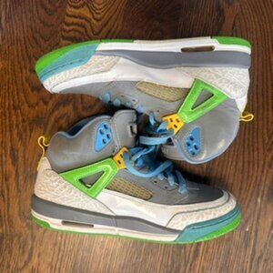 Air Jordan Spizike Stealth Easter Poison Green Blue 317321-056, Size 7Y